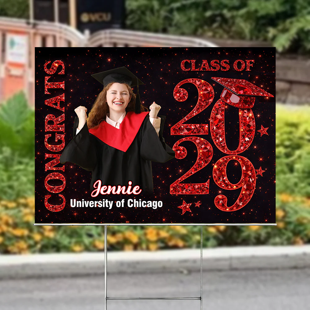 Personalized Congrats Graduate Class Of 2026 Yard Sign HO82 901344 - Image 10