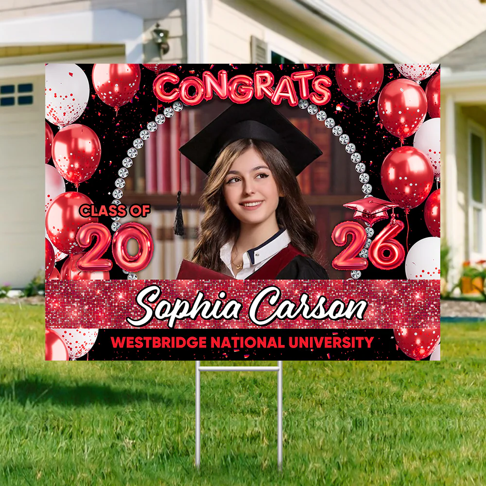 Personalized Congrats Graduation Class Of 2026 Yard Sign CH07 910762 - Image 10