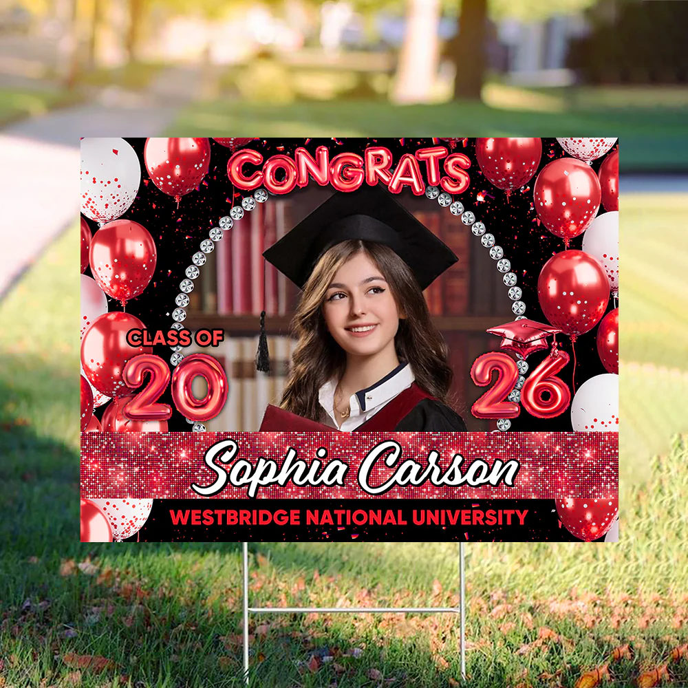Personalized Congrats Graduation Class Of 2026 Yard Sign CH07 910762 - Image 9
