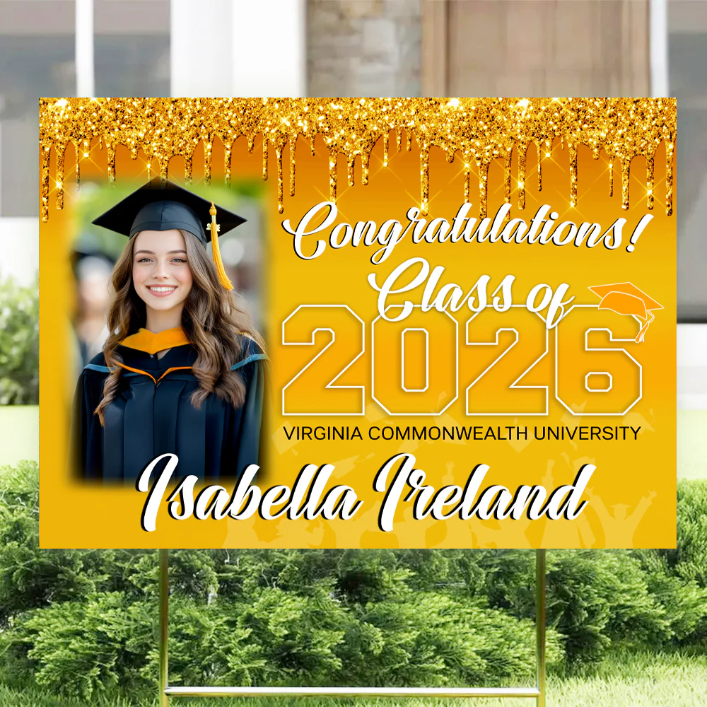Personalized Congratulations Class Of 2026 Photo Graduation Yard Sign HO82 901378 - Image 3
