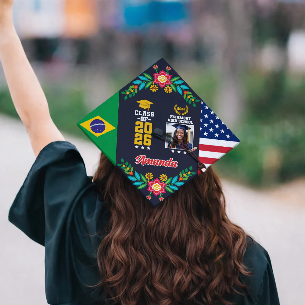 Personalized Country Flag Graduation Cap Topper Class of 2026 Gift CH07 910900 - Image 10
