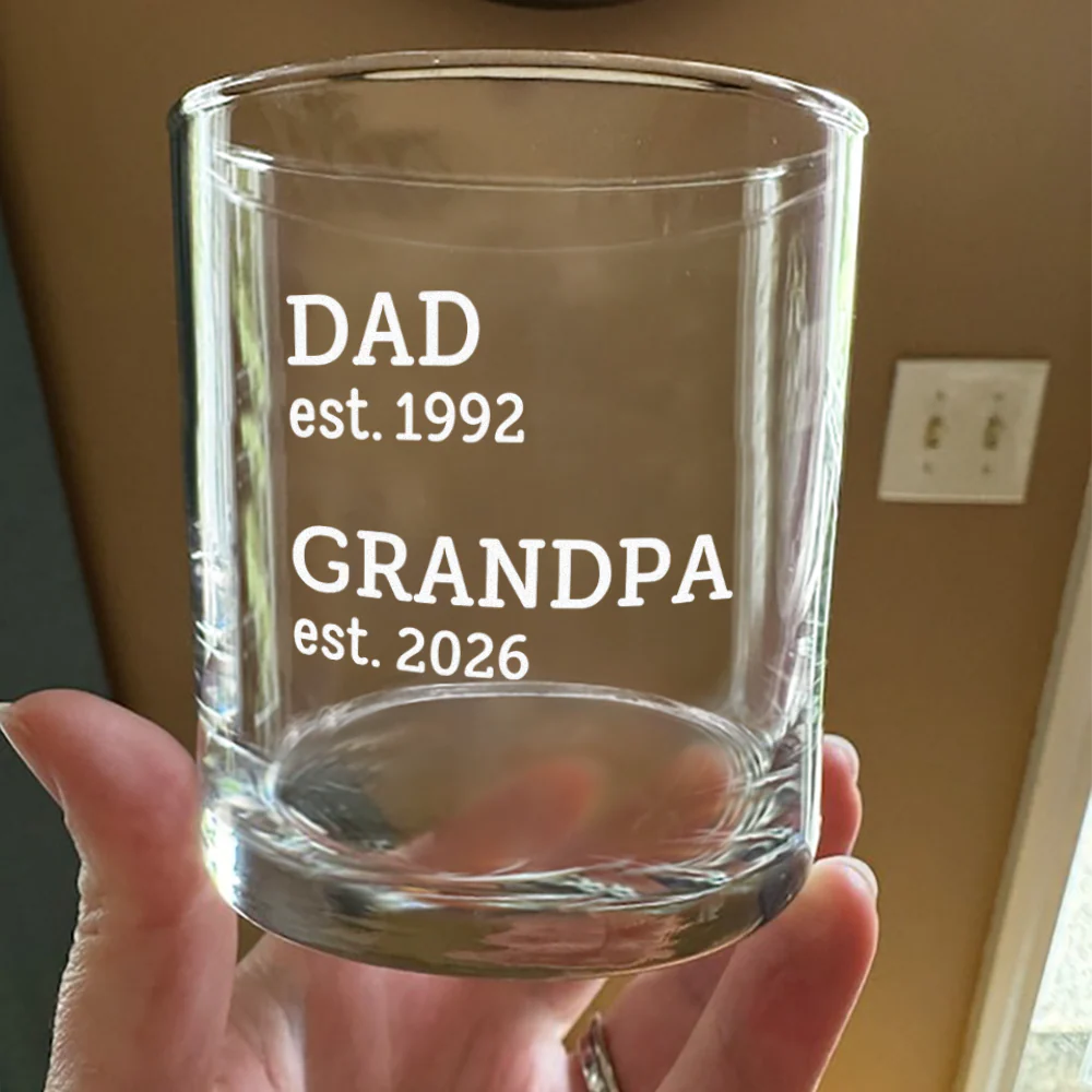 Personalized Dad Est. Grandpa Est. Whiskey Glass Father's Day Gifts LM32 669073 - Image 3