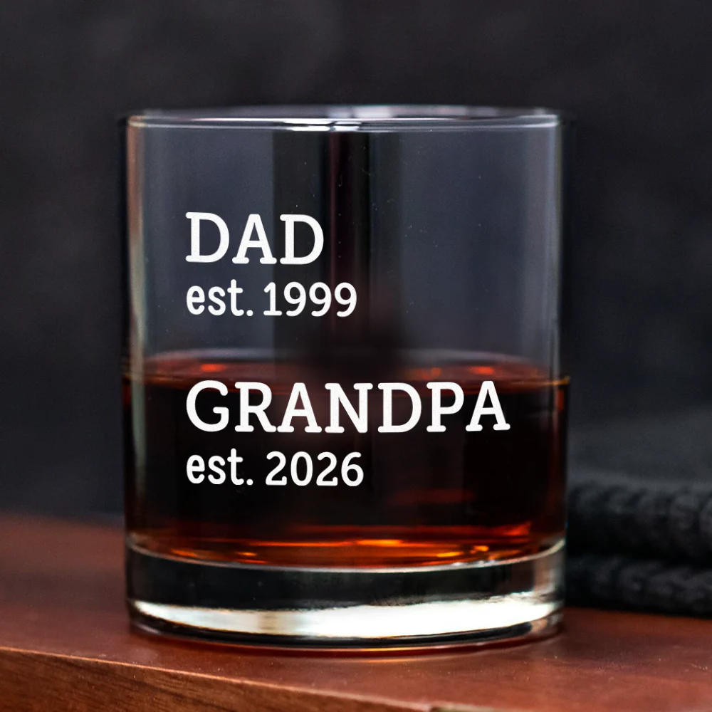 Personalized Dad Est. Grandpa Est. Whiskey Glass Father's Day Gifts LM32 669073 - Image 6