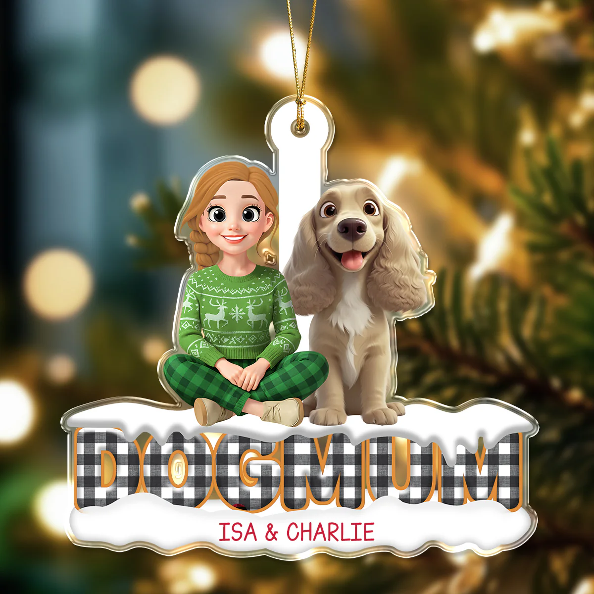 Personalized Dog Dad Dog Mom Acrylic Ornament TH10 896443 - Image 4