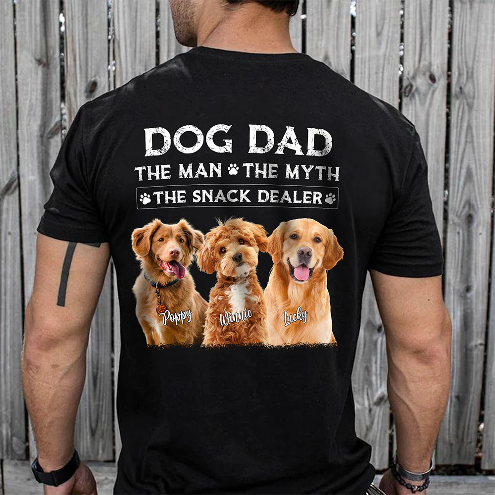 Personalized Dog Dad The Man The Myth The Snack Dealer Back Comfort Shirt CH07 911524 - Image 3