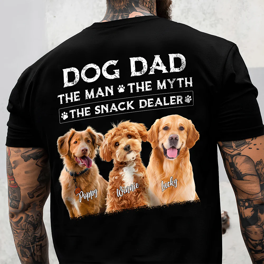 Personalized Dog Dad The Man The Myth The Snack Dealer Back Comfort Shirt CH07 911524 - Image 4