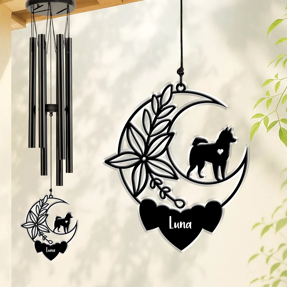 Personalized Dog Memorial Acrylic Wind Chimes For Dog Lovers LM32 893849 - Image 4