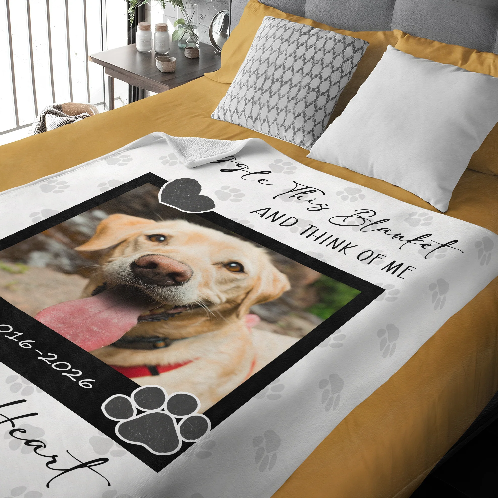 Personalized Dog Memorial Photo Blanket Gift, Pet Loss Keepsake Remembrance Gift For Dog Mom Dad Bereavement Gift HO82 903068 - Image 3