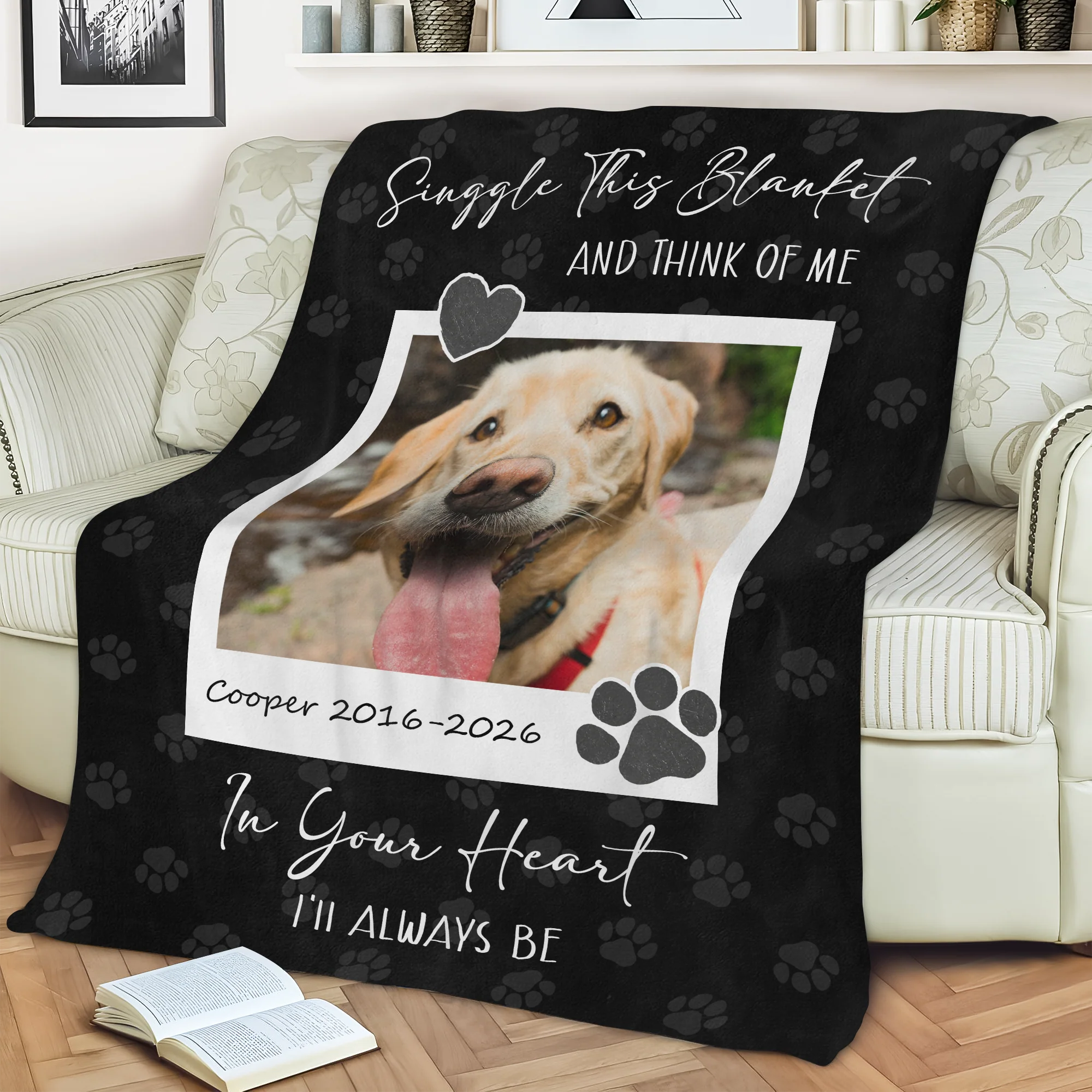 Personalized Dog Memorial Photo Blanket Gift, Pet Loss Keepsake Remembrance Gift For Dog Mom Dad Bereavement Gift HO82 903068 - Image 8