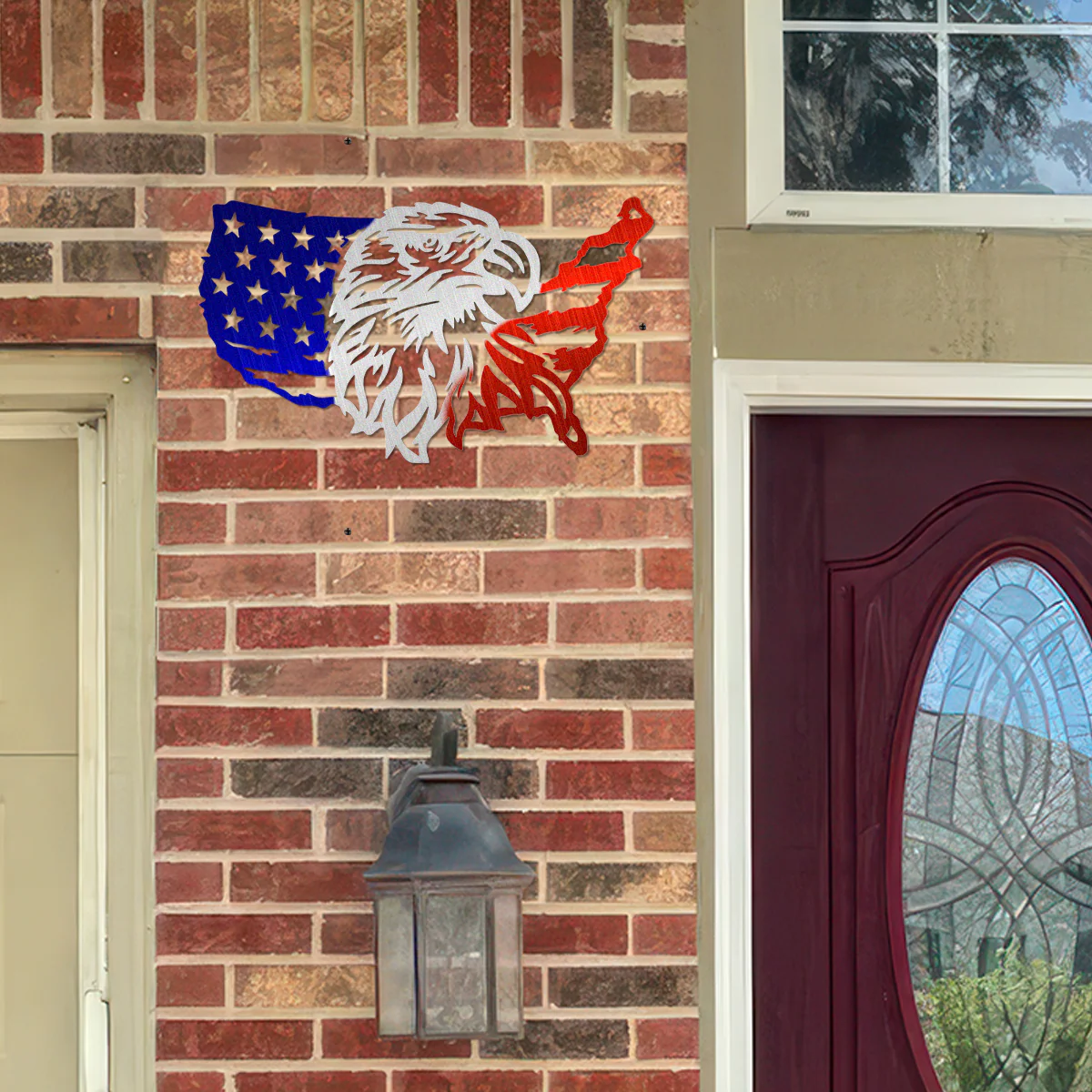 Personalized Eagle American Flag Metal Sign Patriotic Wall Art HO82 901154 - Image 3