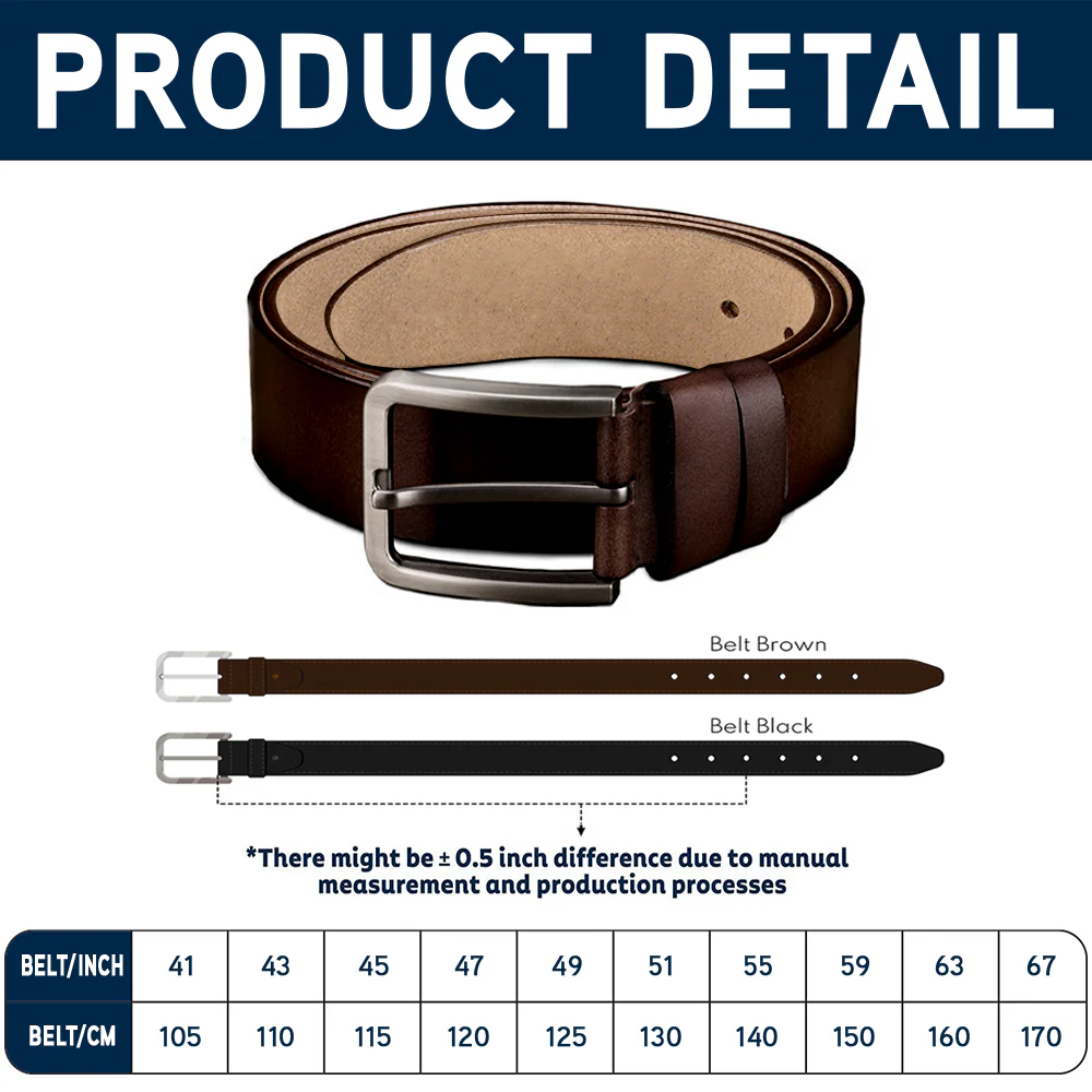 Personalized Engraved Leather Belt for Men – Custom Message Hidden Inside Belt, Romantic Gift for Husband or Boyfriend LM32 899957 - Image 7