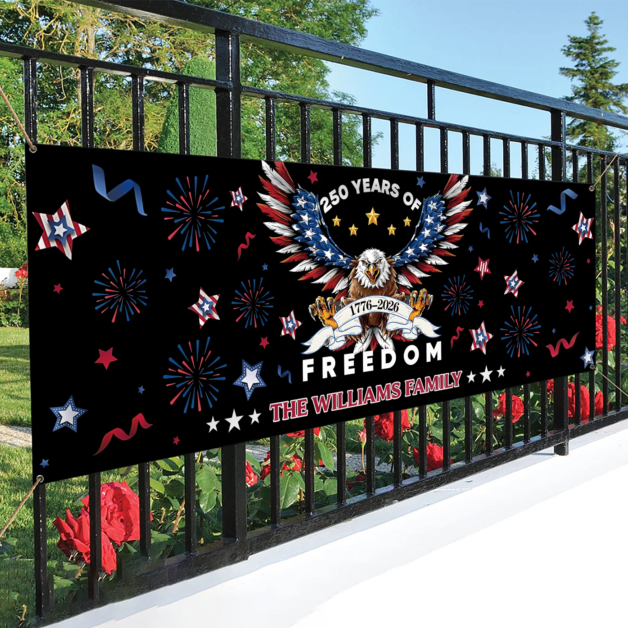 Personalized Family Name 250 Years Of Freedom America Banner HA75 920896 - Image 5