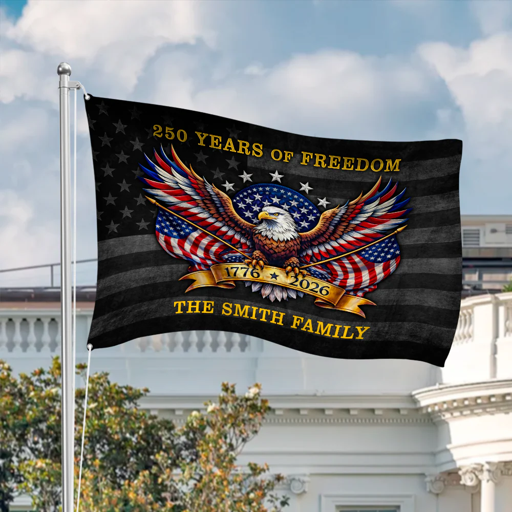 Personalized Family Name 250 Years Of Freedom America Banner House Flag HA75 920916 - Image 3