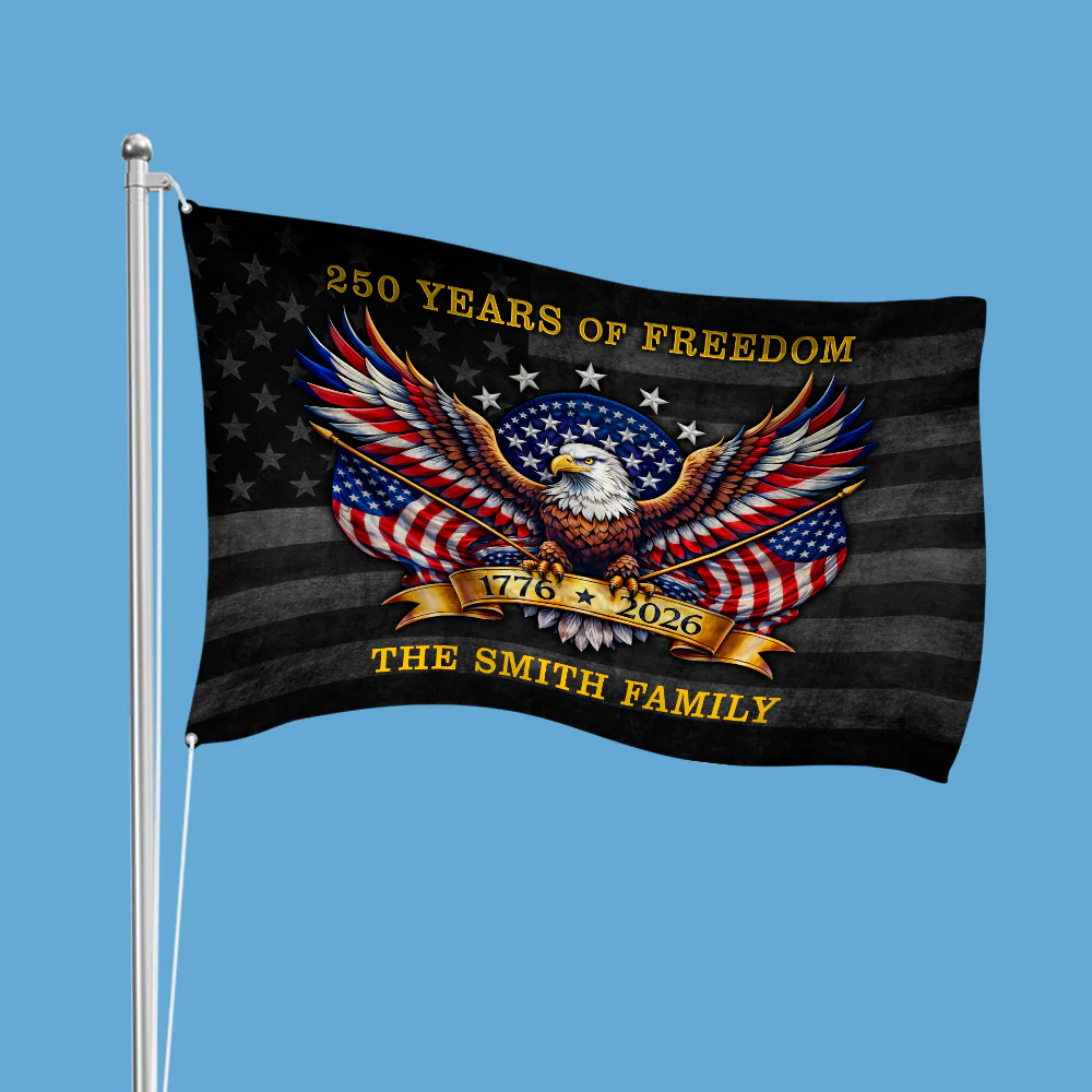 Personalized Family Name 250 Years Of Freedom America Banner House Flag HA75 920916 - Image 4