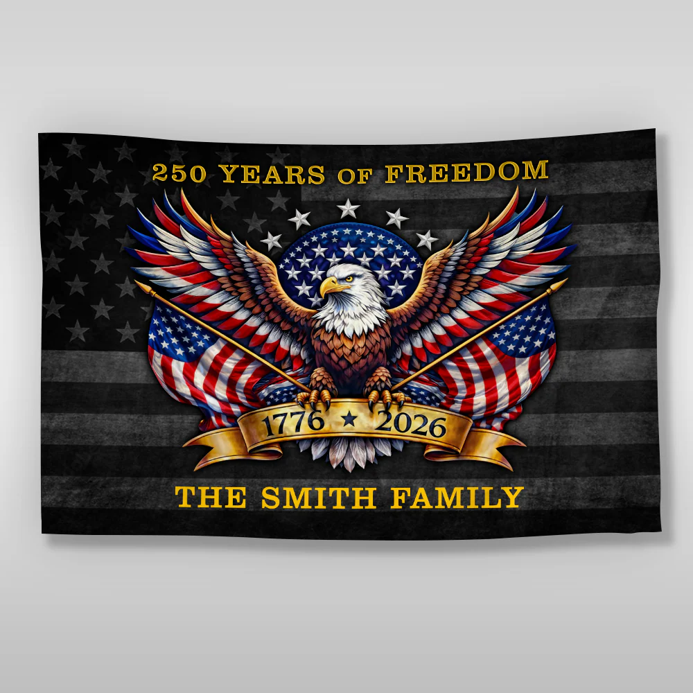 Personalized Family Name 250 Years Of Freedom America Banner House Flag HA75 920916 - Image 5