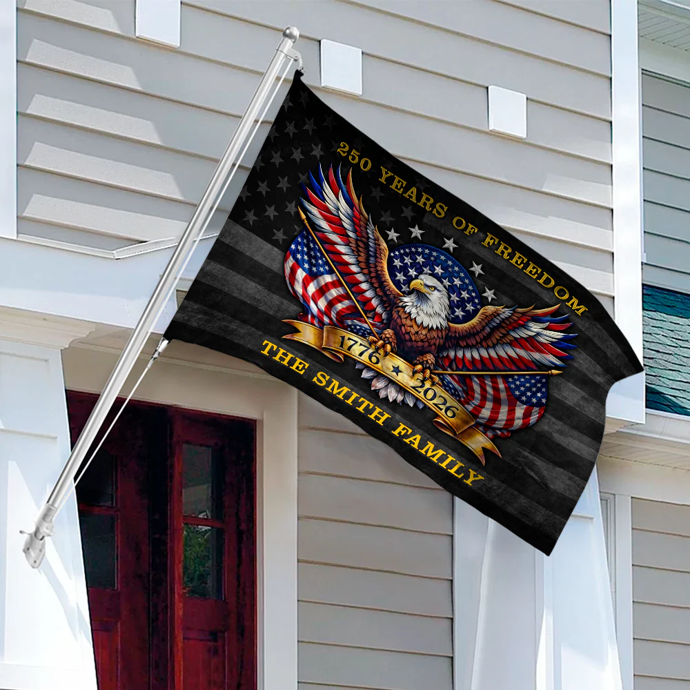 Personalized Family Name 250 Years Of Freedom America Banner House Flag HA75 920916 - Image 6