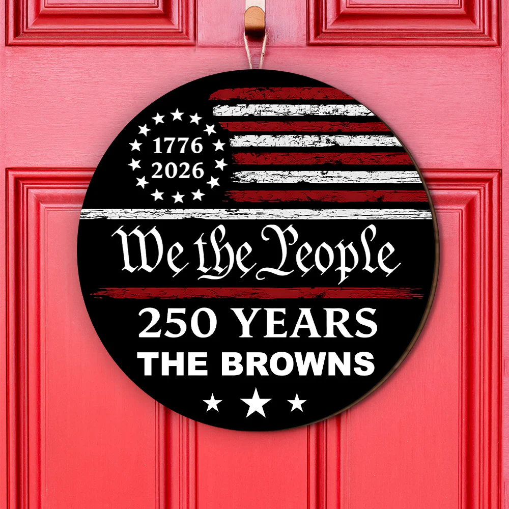 Personalized Family Name 250 Years We the People Door Sign HA75 920922 - Image 5
