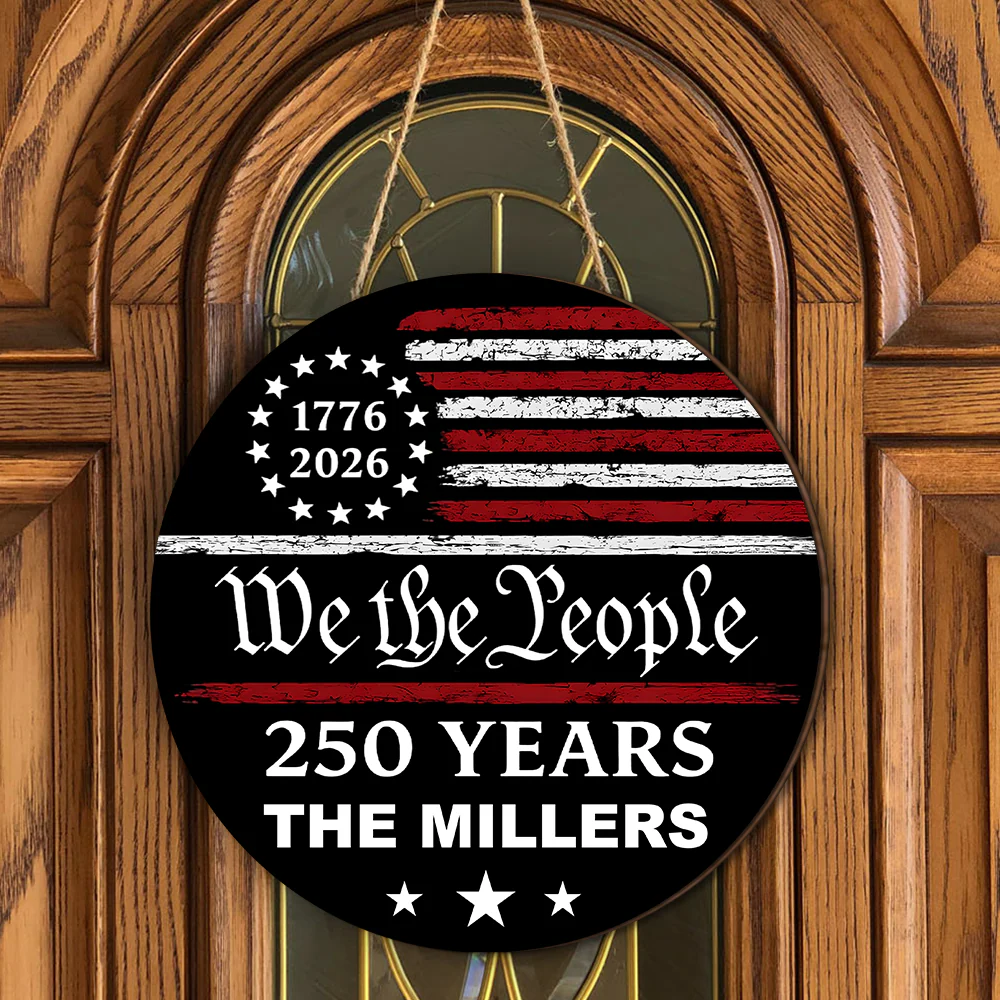 Personalized Family Name 250 Years We the People Door Sign HA75 920922 - Image 6