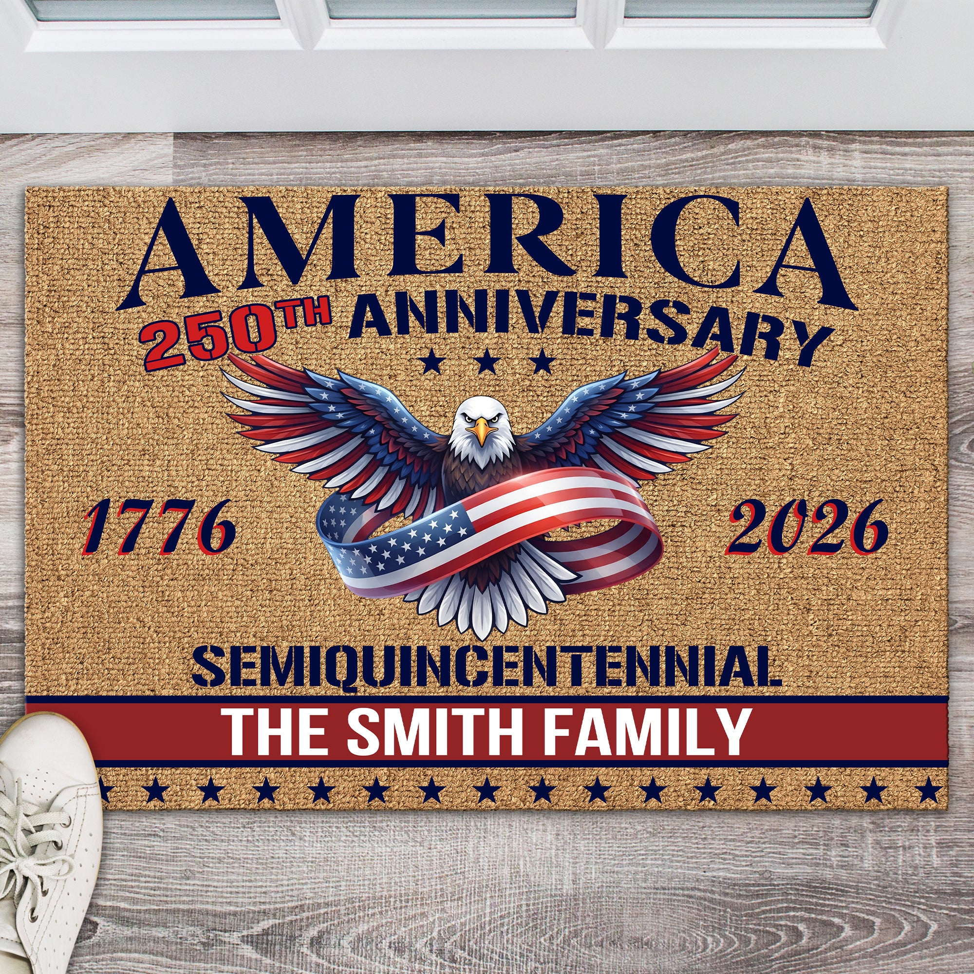 Personalized Family Name America 250th Anniversary Doormat CH07 910276 - Image 2