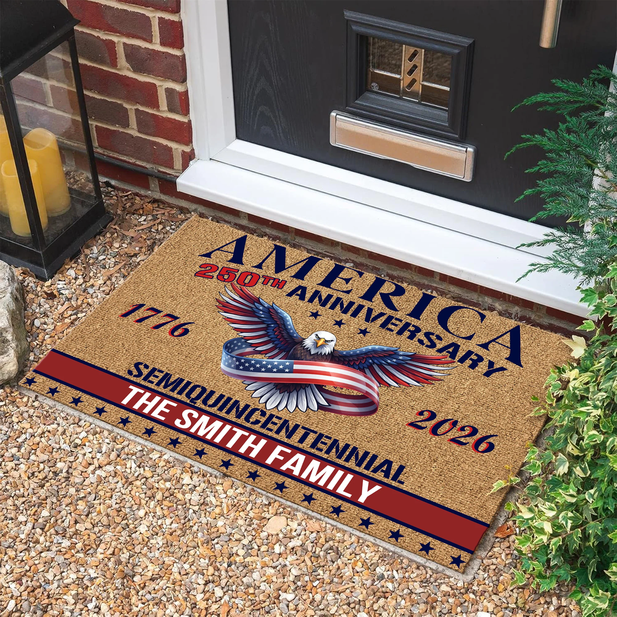 Personalized Family Name America 250th Anniversary Doormat CH07 910276 - Image 3