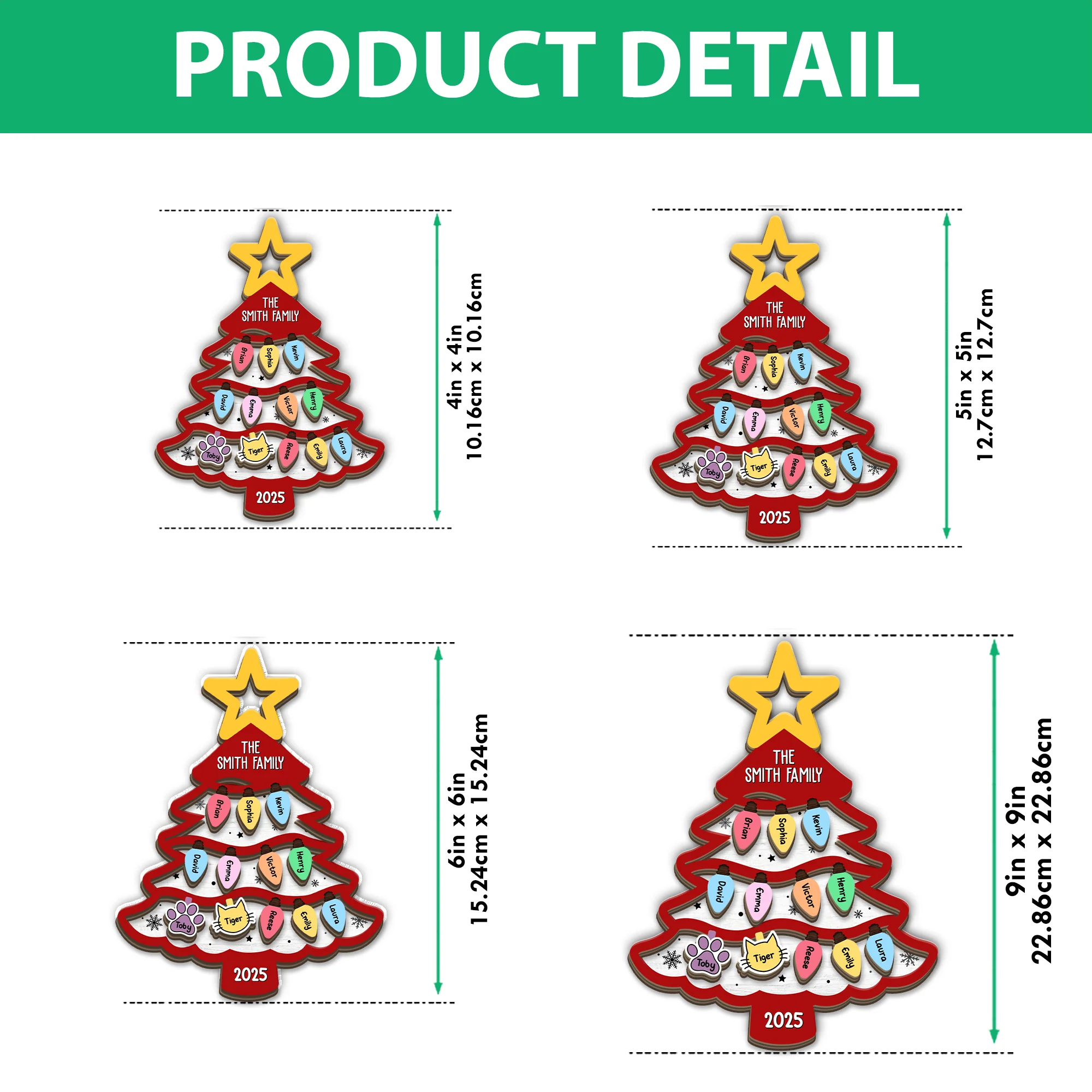 Personalized Family Tree Ornament 2025 Gift For Large Family With Pets HO82 894668 - Image 7