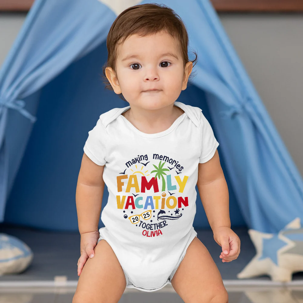 Personalized Family Vacation 2025 Making Memories Together Baby Onesie LM32 893815 - Image 3