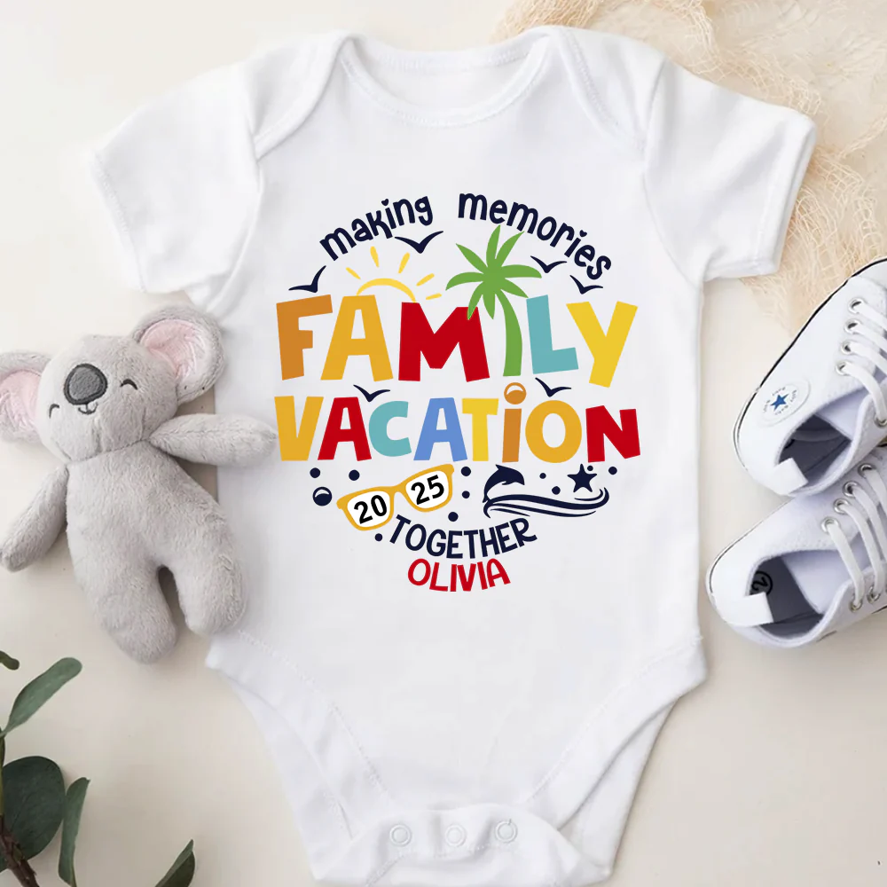 Personalized Family Vacation 2025 Making Memories Together Baby Onesie LM32 893815 - Image 5