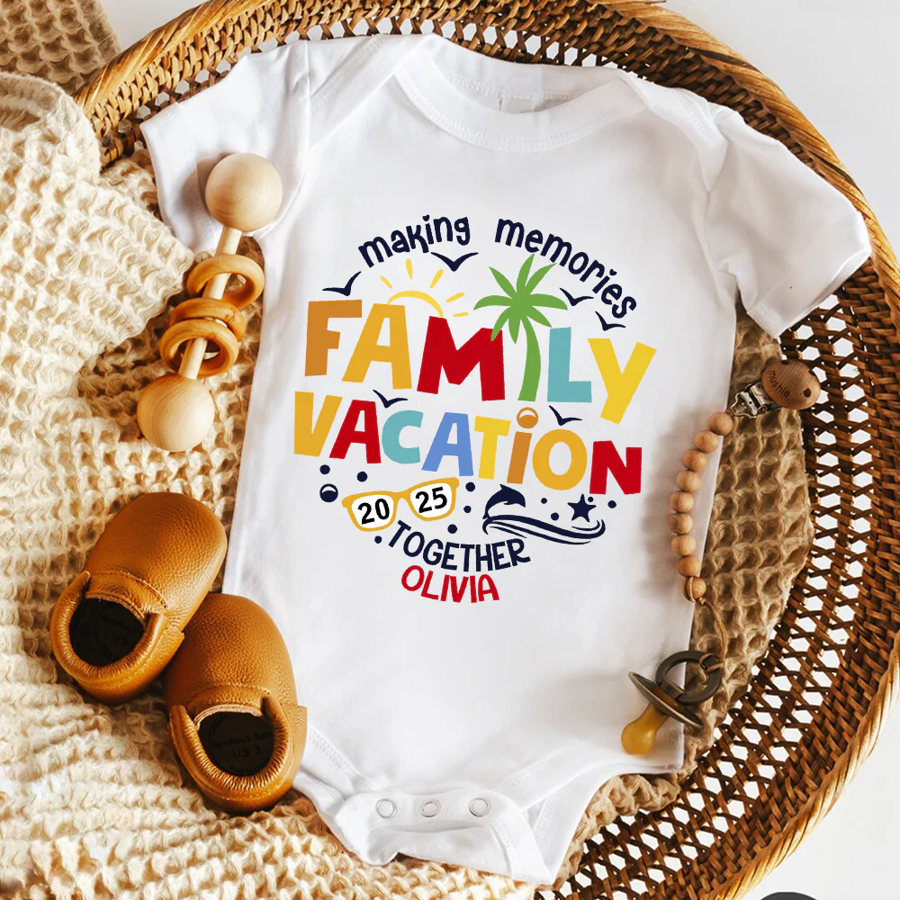 Personalized Family Vacation 2025 Making Memories Together Baby Onesie LM32 893815 - Image 6