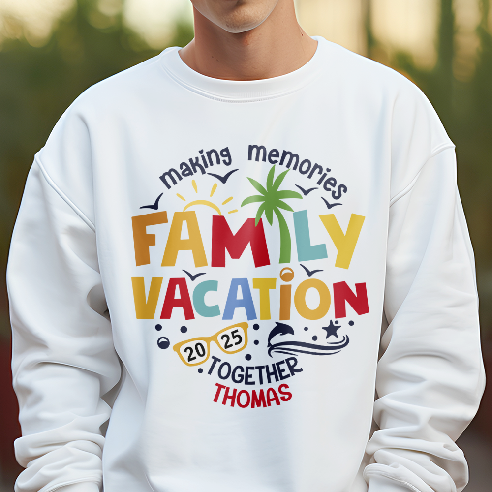 Personalized Family Vacation 2025 Making Memories Together Light Shirt LM32 893813 - Image 2