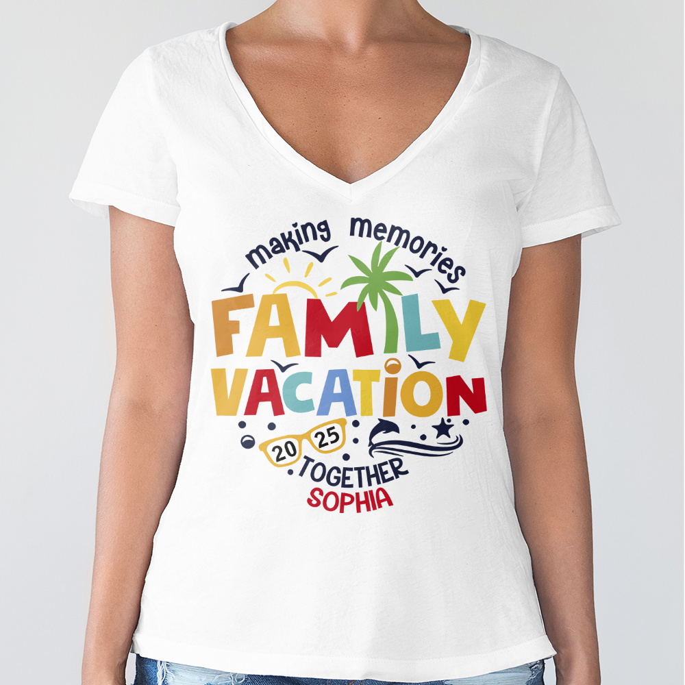 Personalized Family Vacation 2025 Making Memories Together Light Shirt LM32 893813 - Image 3