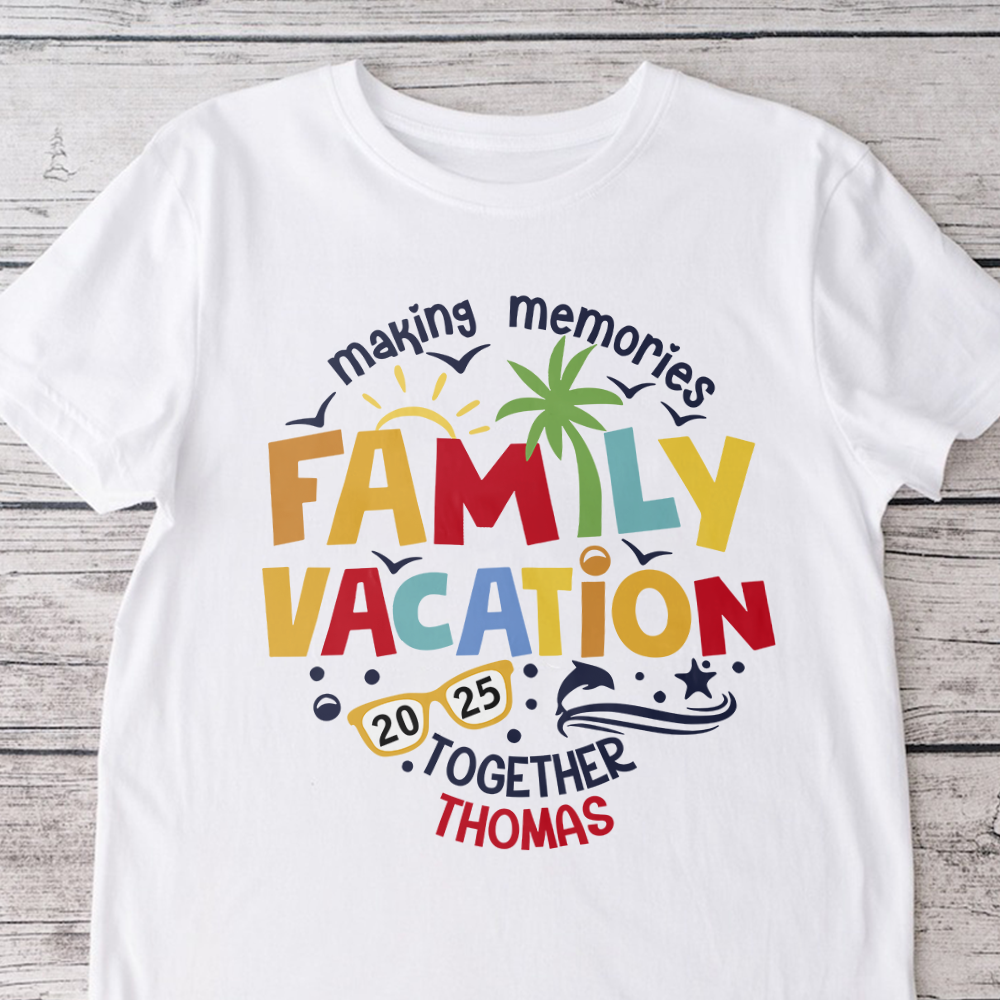 Personalized Family Vacation 2025 Making Memories Together Light Shirt LM32 893813 - Image 4