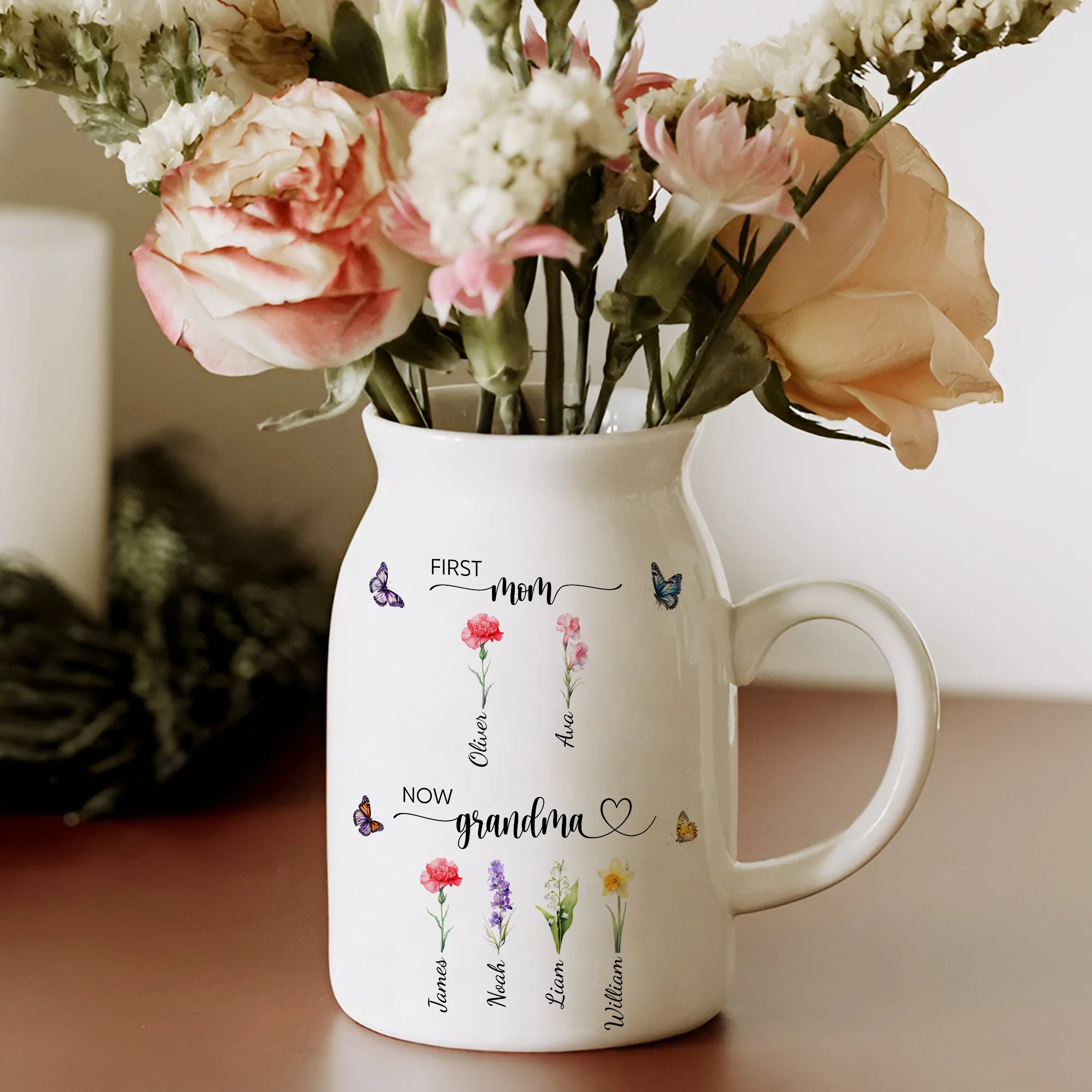 Personalized First Mom Now Grandma Flower Vase Mother's Day Gifts LM32 899405 - Image 5