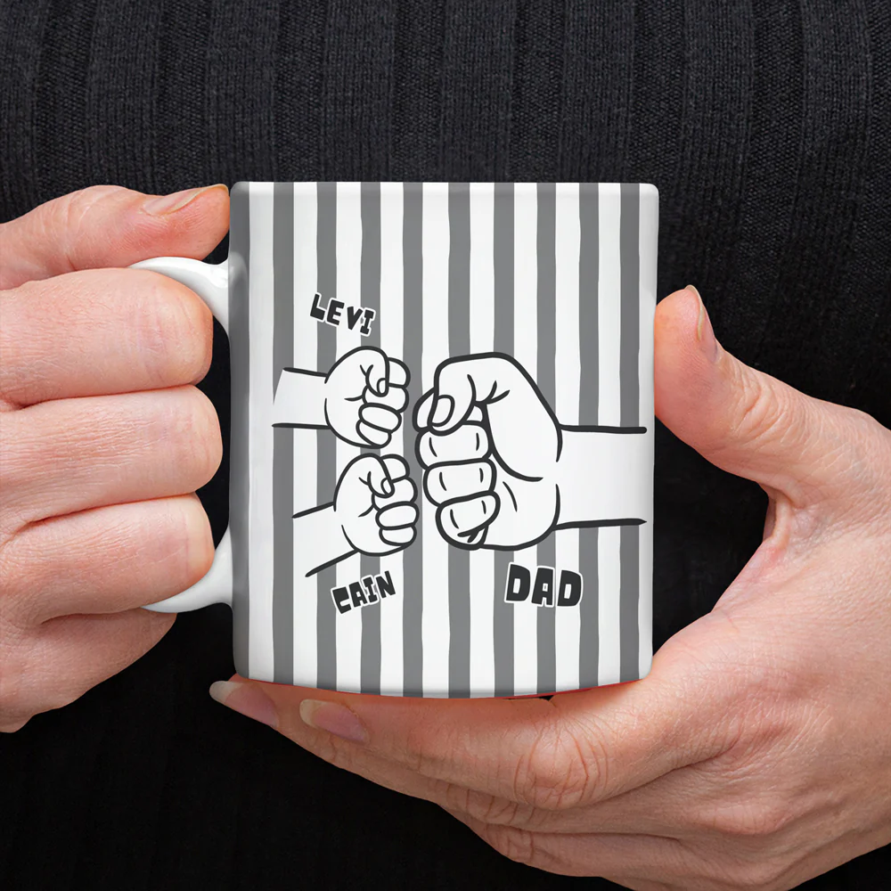 Personalized Fist Bump Mug Father's Day Gift From Kids TH10 169965 - Image 5