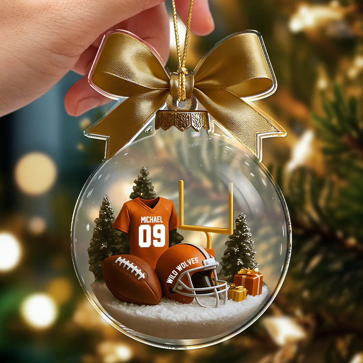 Personalized Football Transparent Acrylic Ornament Gift For Football Lovers CH07 899468 - Image 3