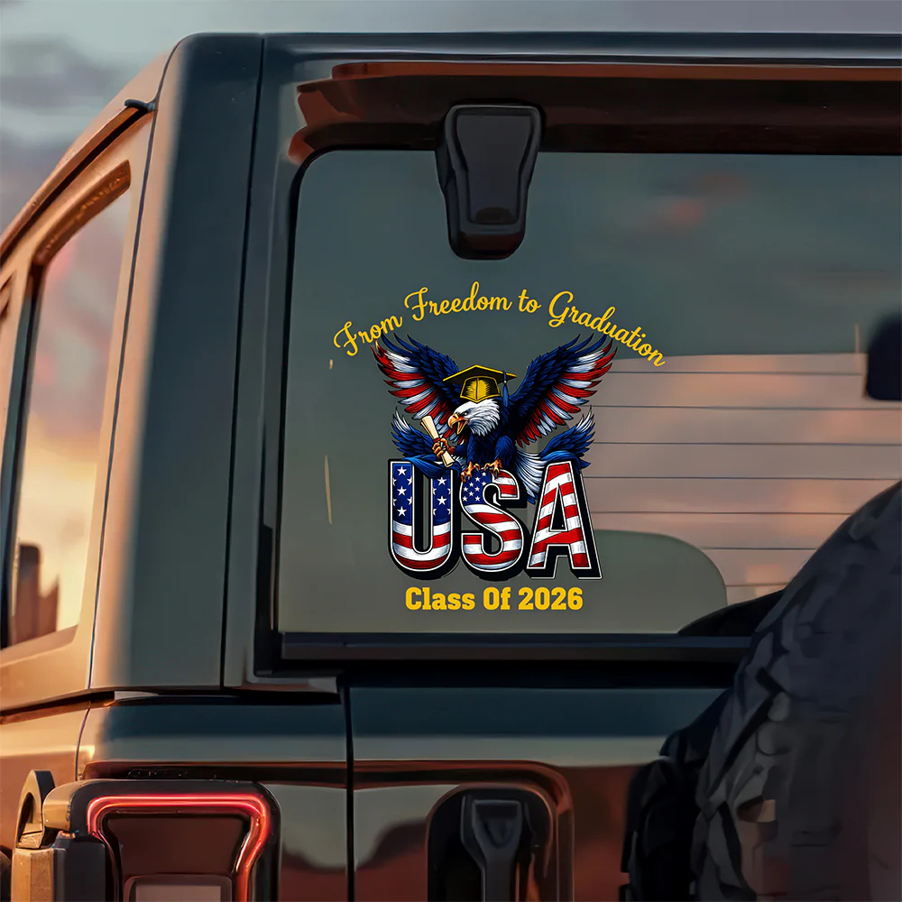 Personalized From Freedom to Graduation Car Window Decal Sticker TH10 898485 - Image 6