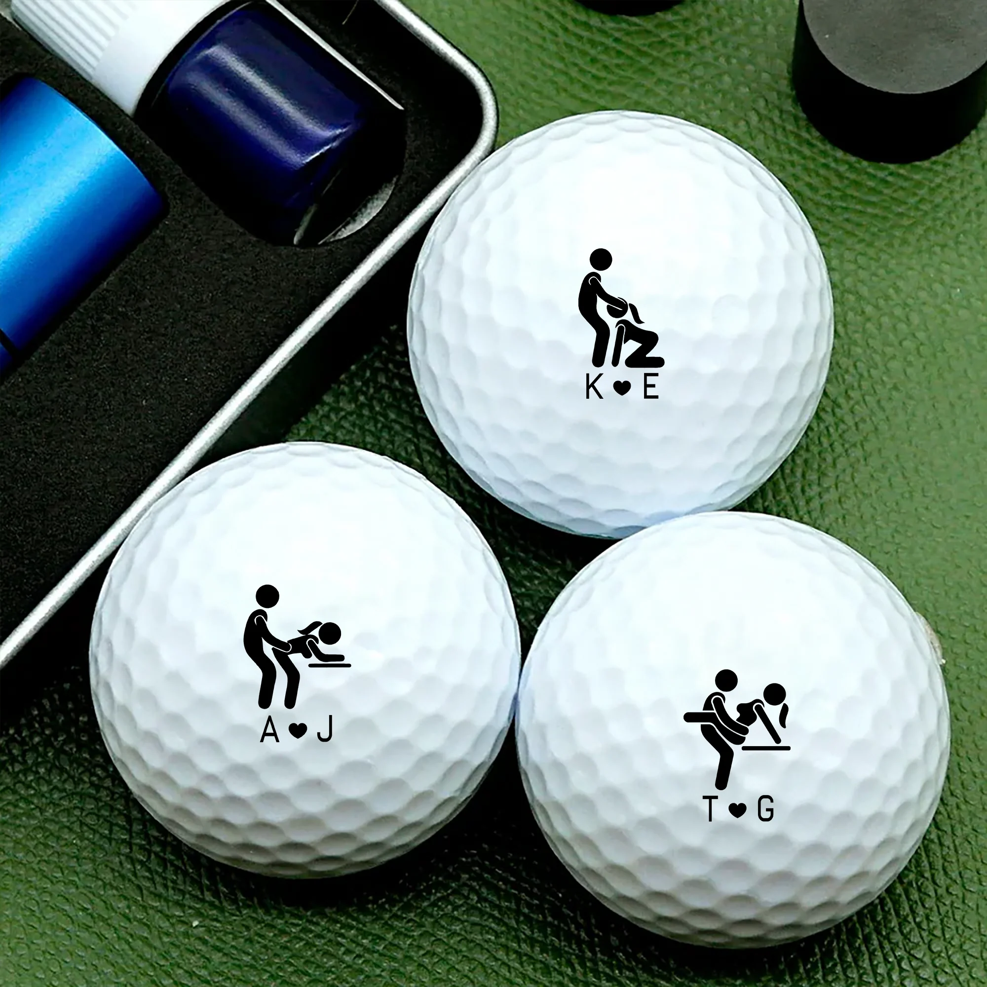 Personalized Funny Adult Golf Ball Stamp Box Gift for Golfer, Golf Ball Marker HA75 898736 - Image 2