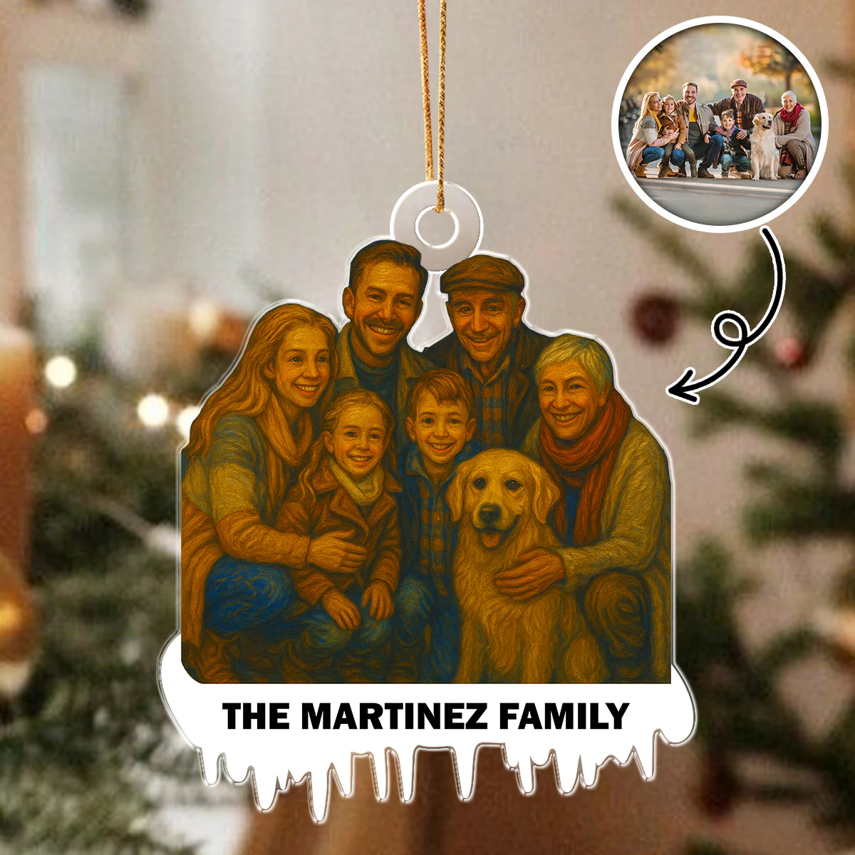 Personalized Funny Comic Style Photo Acrylic Ornament Gift for Family LM32 895031 - Image 3