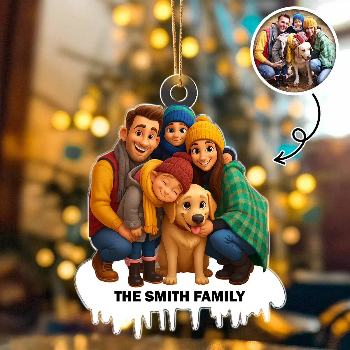 Personalized Funny Comic Style Photo Acrylic Ornament Gift for Family LM32 895031 - Image 5