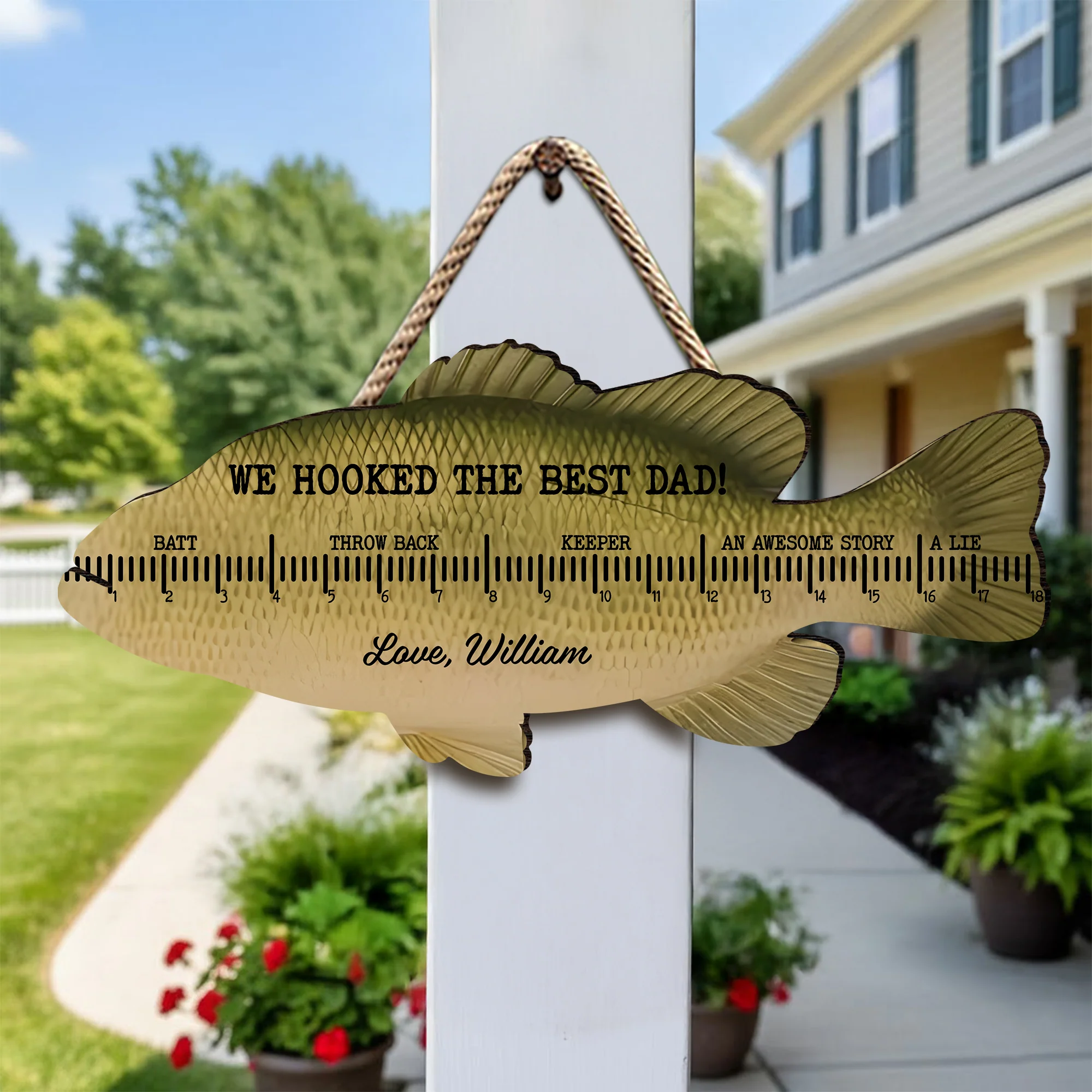 Personalized Funny Fishing Ruler For Dad Grandpa Door Sign Fathers Day Gift HO82 902624 - Image 6