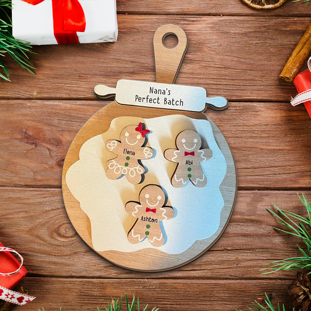 Personalized Gingerbread Christmas Layer Wood Ornament Gift For Family TH10 896747 - Image 2