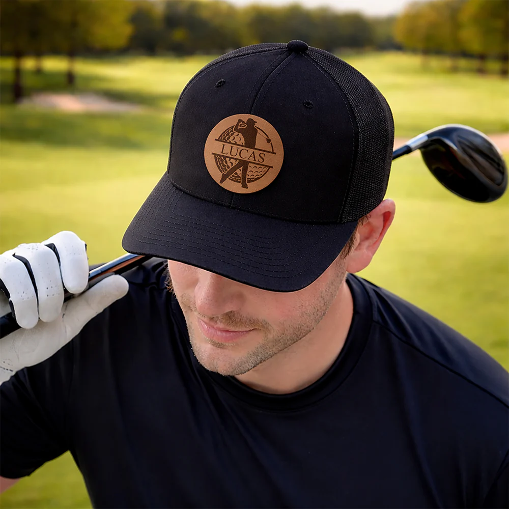 Personalized Golf Leather Patch Hat Gift For Golf Lovers HO82 902328 - Image 3