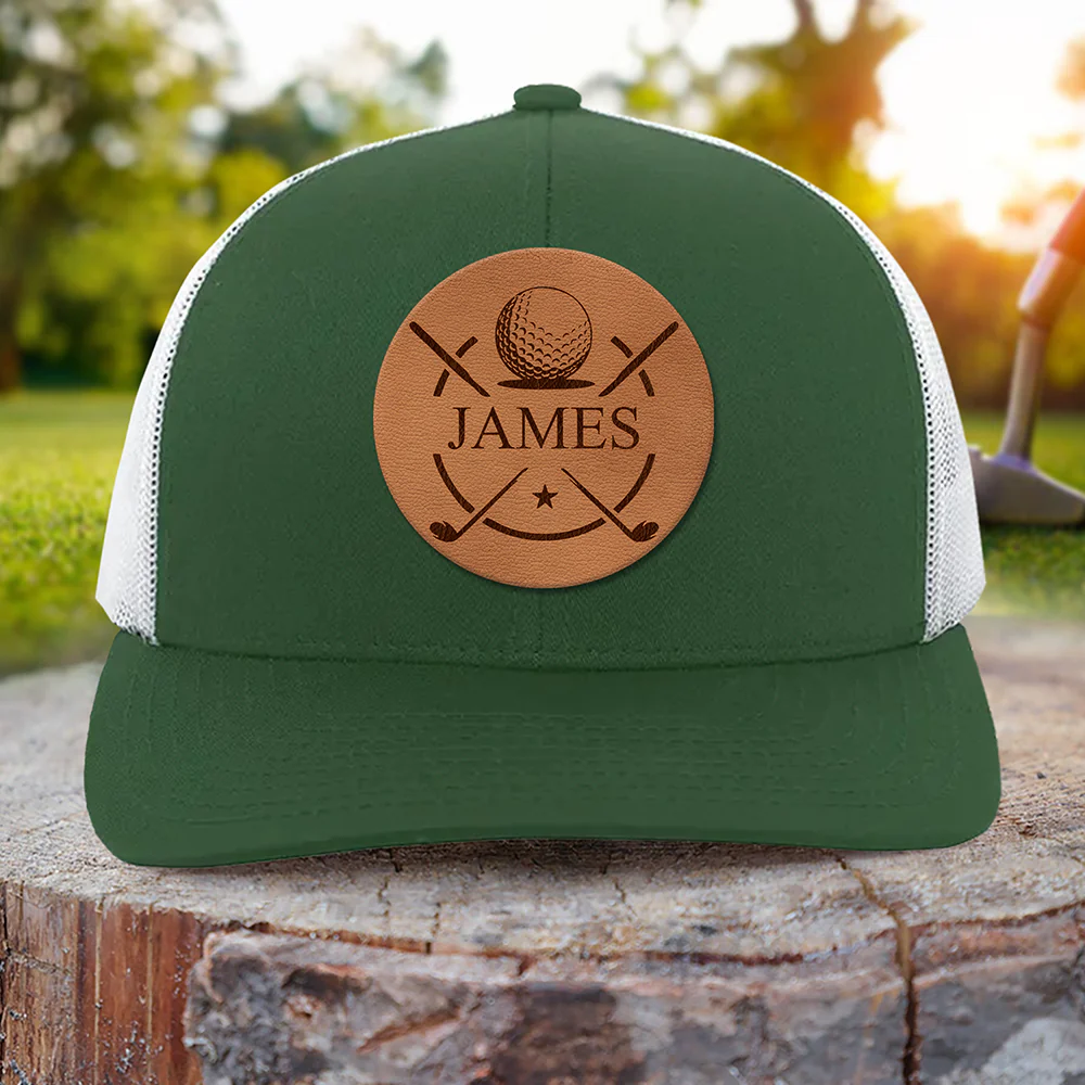 Personalized Golf Leather Patch Hat Gift For Golf Lovers HO82 902328 - Image 5