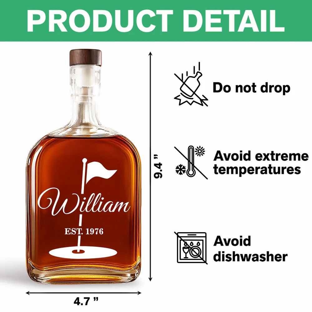 Personalized Golf Whiskey Bottle Gift For Golfer, Golf Lovers HA75 898552 - Image 7