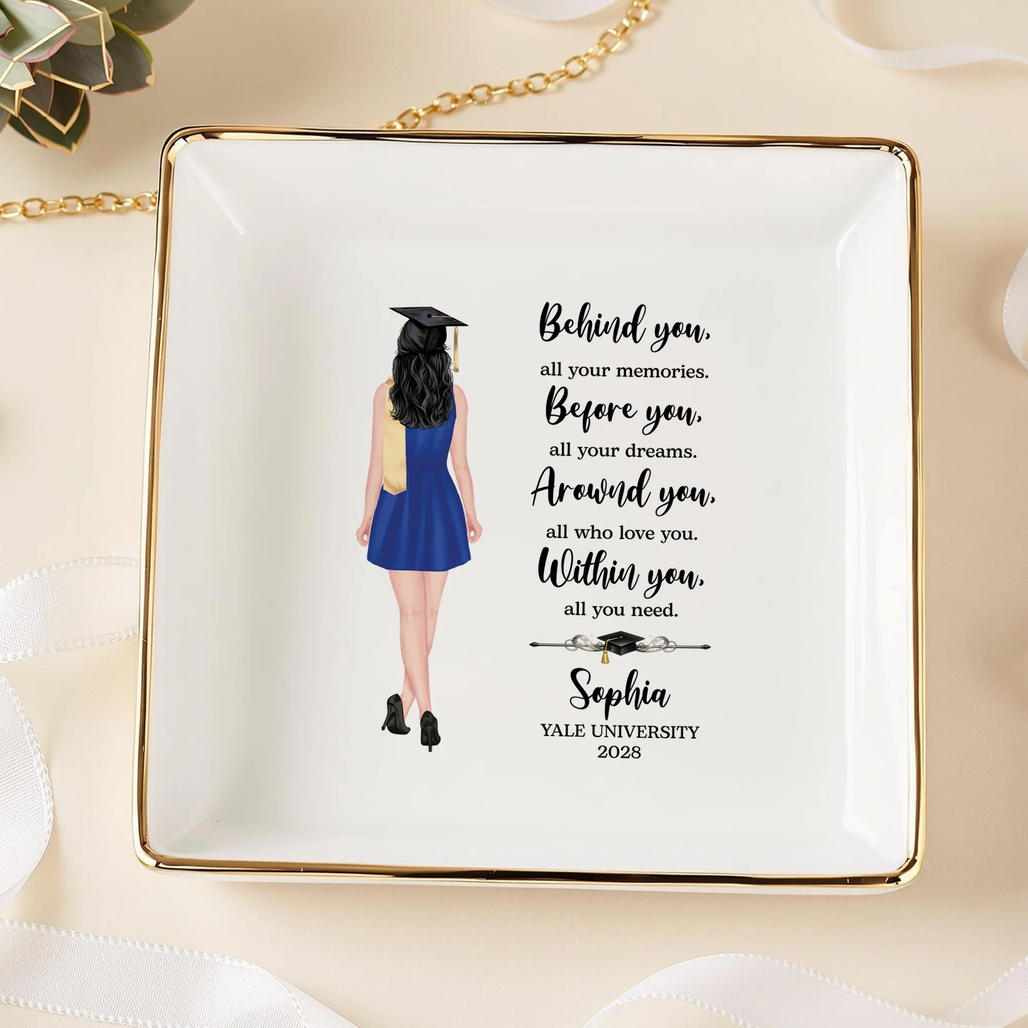 Personalized Graduation Jewelry Dish Class of 2026 Gift for Her HO82 901650 - Image 7