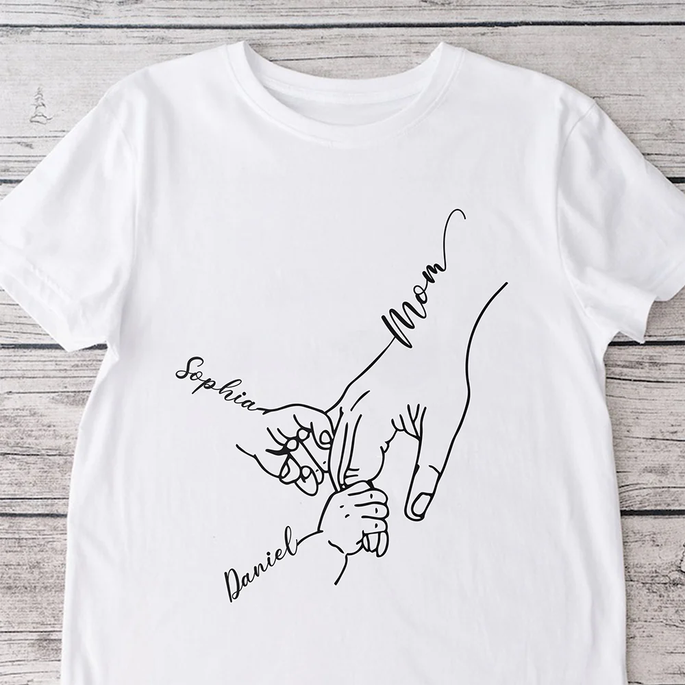 Personalized Handprint Shirt with Kids Names Bright Shirt Gift For Mother's Day HO82 902114 - Image 6