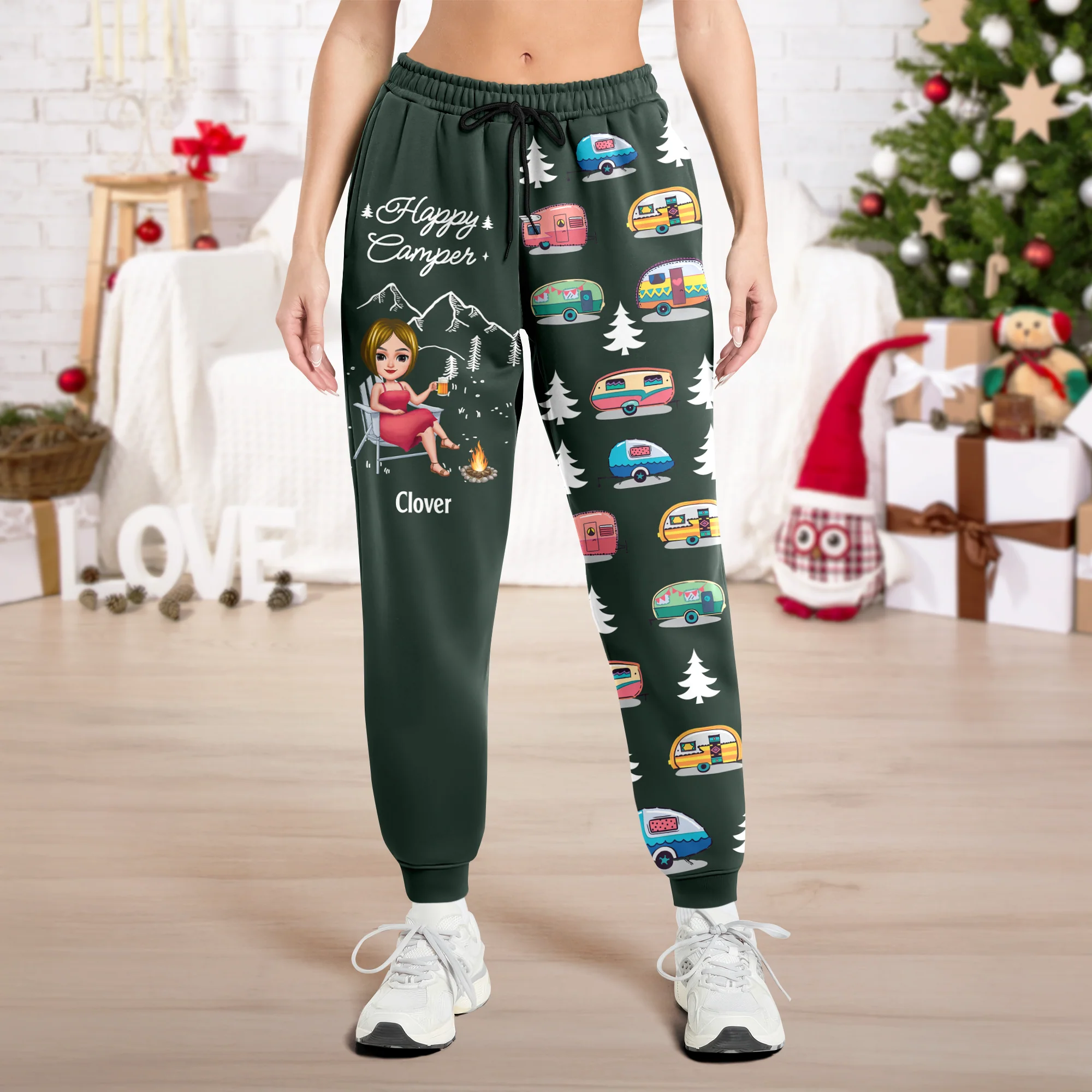 Personalized Happy Camper Sweatpants Gift For Camper HA75 897682 - Image 5