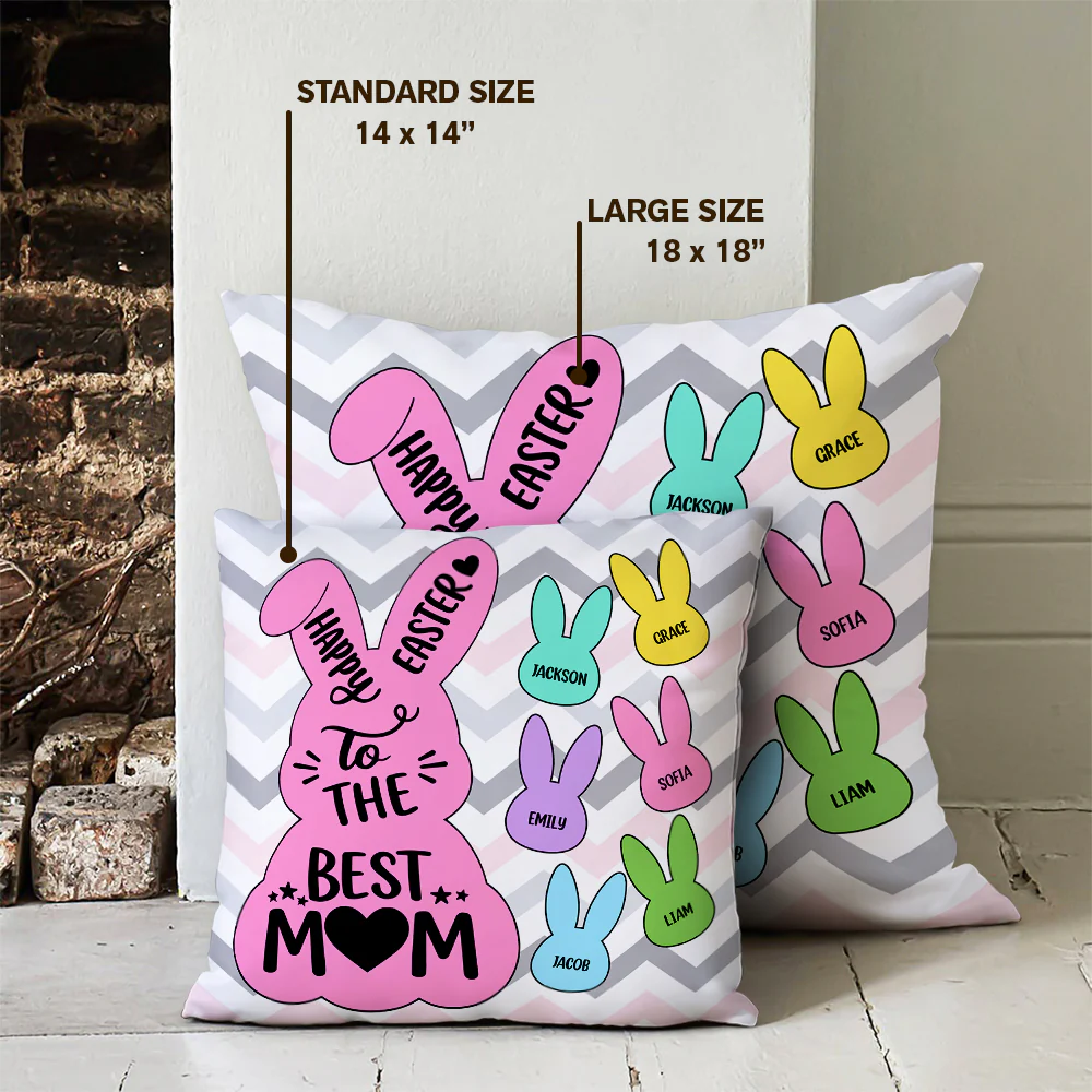 Personalized Happy Easter To The Best Mom Pillow HO82 901250 - Image 2