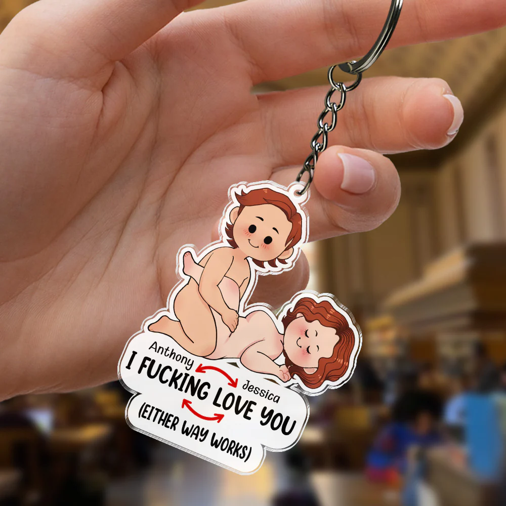 Personalized I F*cking Love You Funny Keychain Valentine Gifts HA75 920014 - Image 2