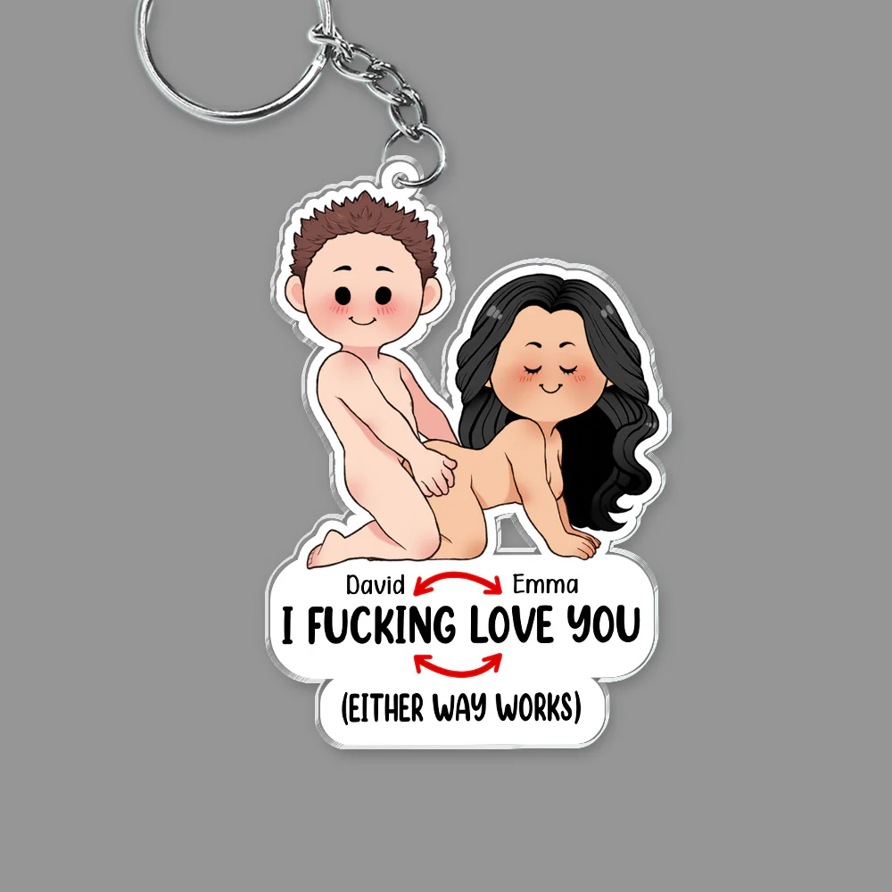 Personalized I F*cking Love You Funny Keychain Valentine Gifts HA75 920014 - Image 5