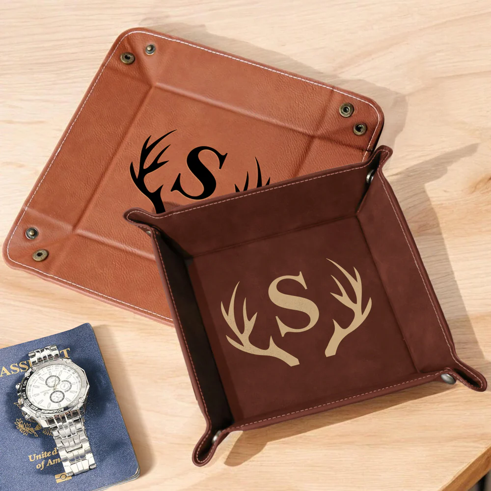 Personalized Leather Valet Tray Gift For Him Her HO82 902448 - Image 3